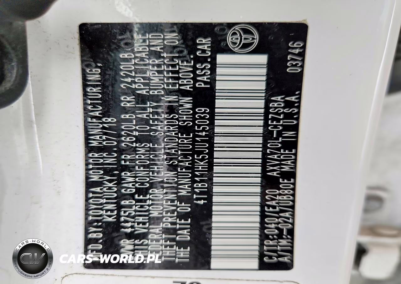 2018 Toyota Camry Se VIN:4T1B11HK5JU145039 - 13