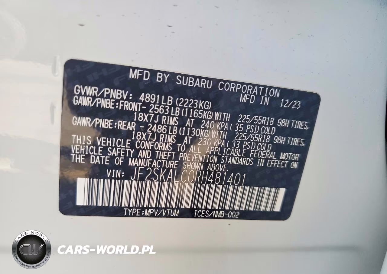 2024 Subaru Forester Limited VIN:JF2SKALC0RH481401 - 13