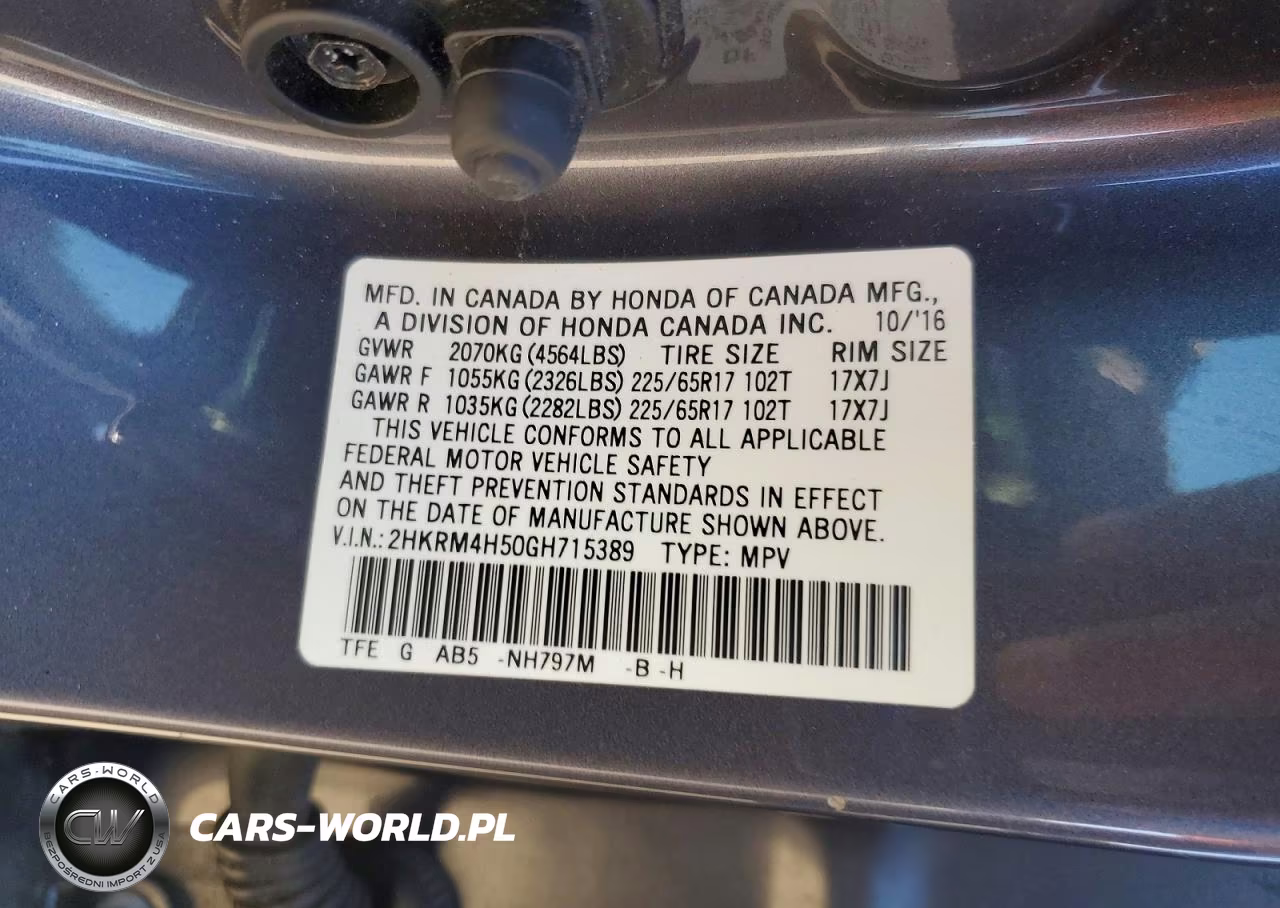 2016 Honda Cr-V Ex VIN:2HKRM4H50GH715389 - 13