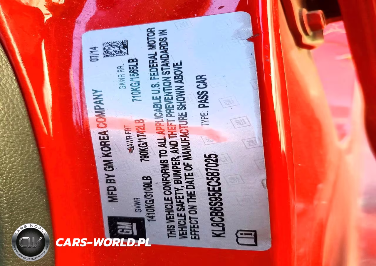 2014 Chevrolet Spark Ls VIN:KL8CB6S95EC587025 - 12