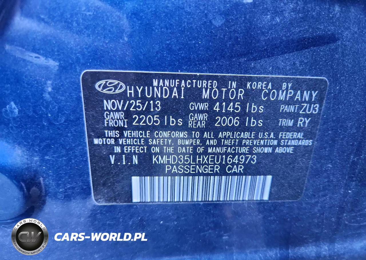 2014 Hyundai Elantra Gt Base VIN:KMHD35LHXEU164973 - 12