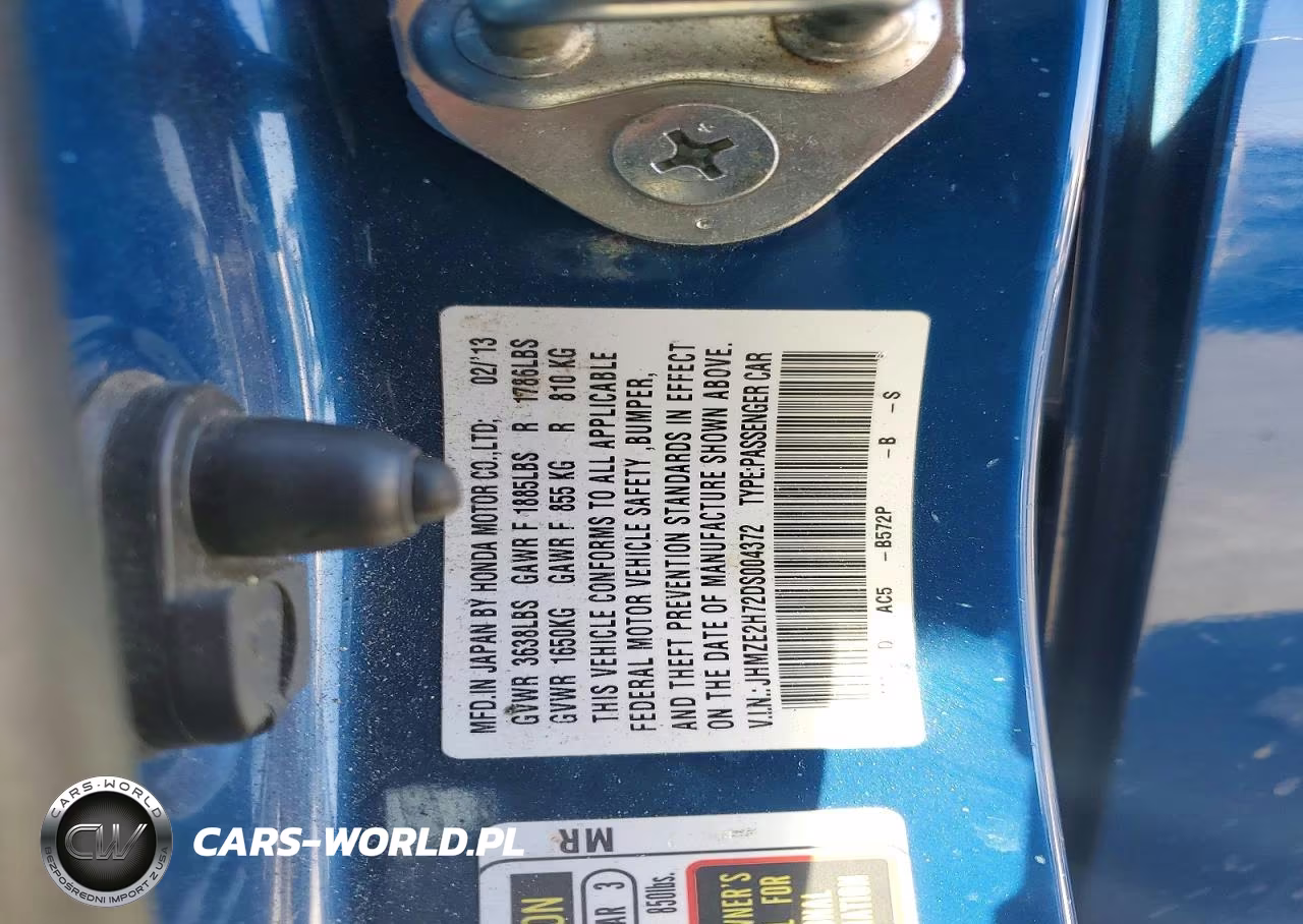 2013 Honda Insight Ex VIN:JHMZE2H72DS004372 - 12