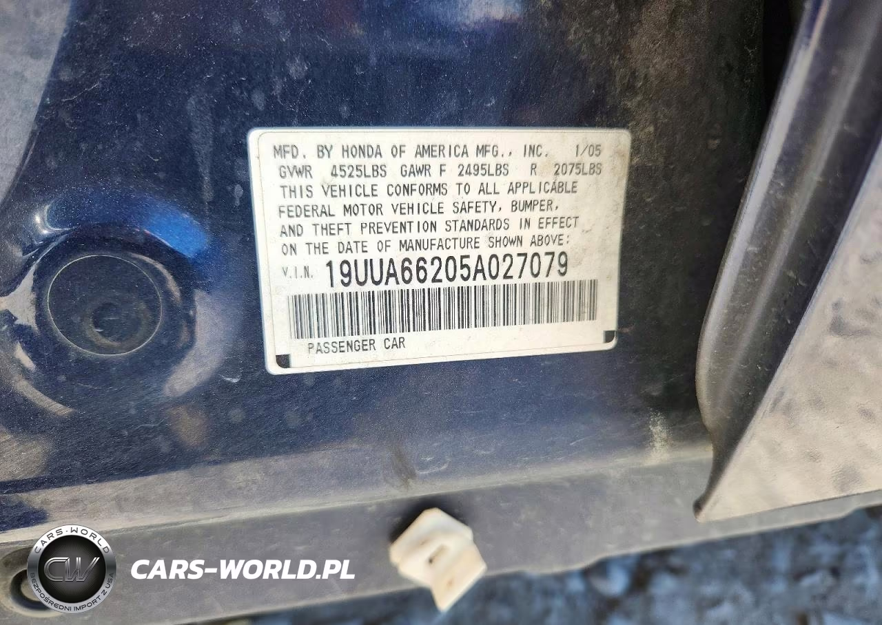 2005 Acura Tl VIN:19UUA66205A027079 - 12