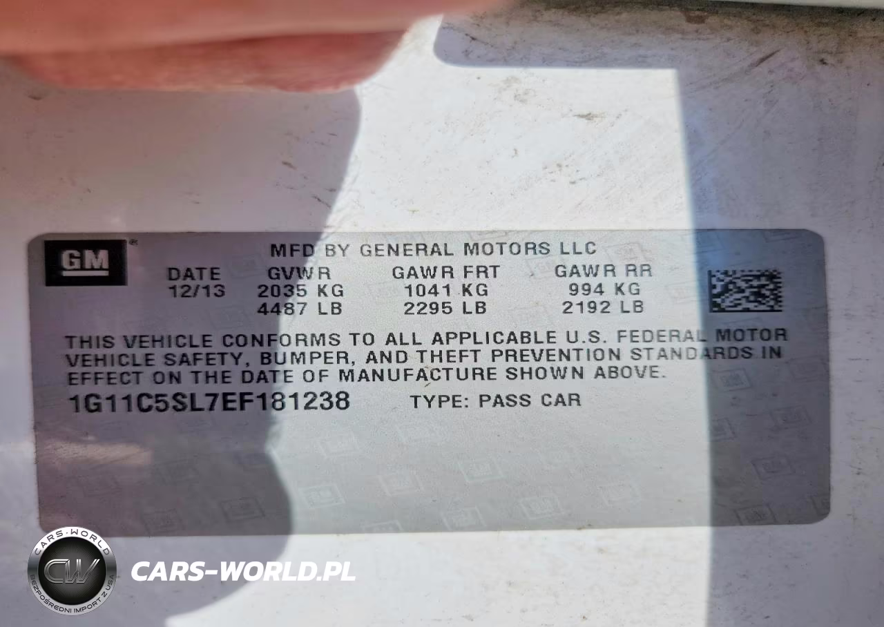 2014 Chevrolet Malibu 1Lt VIN:1G11C5SL7EF181238 - 12