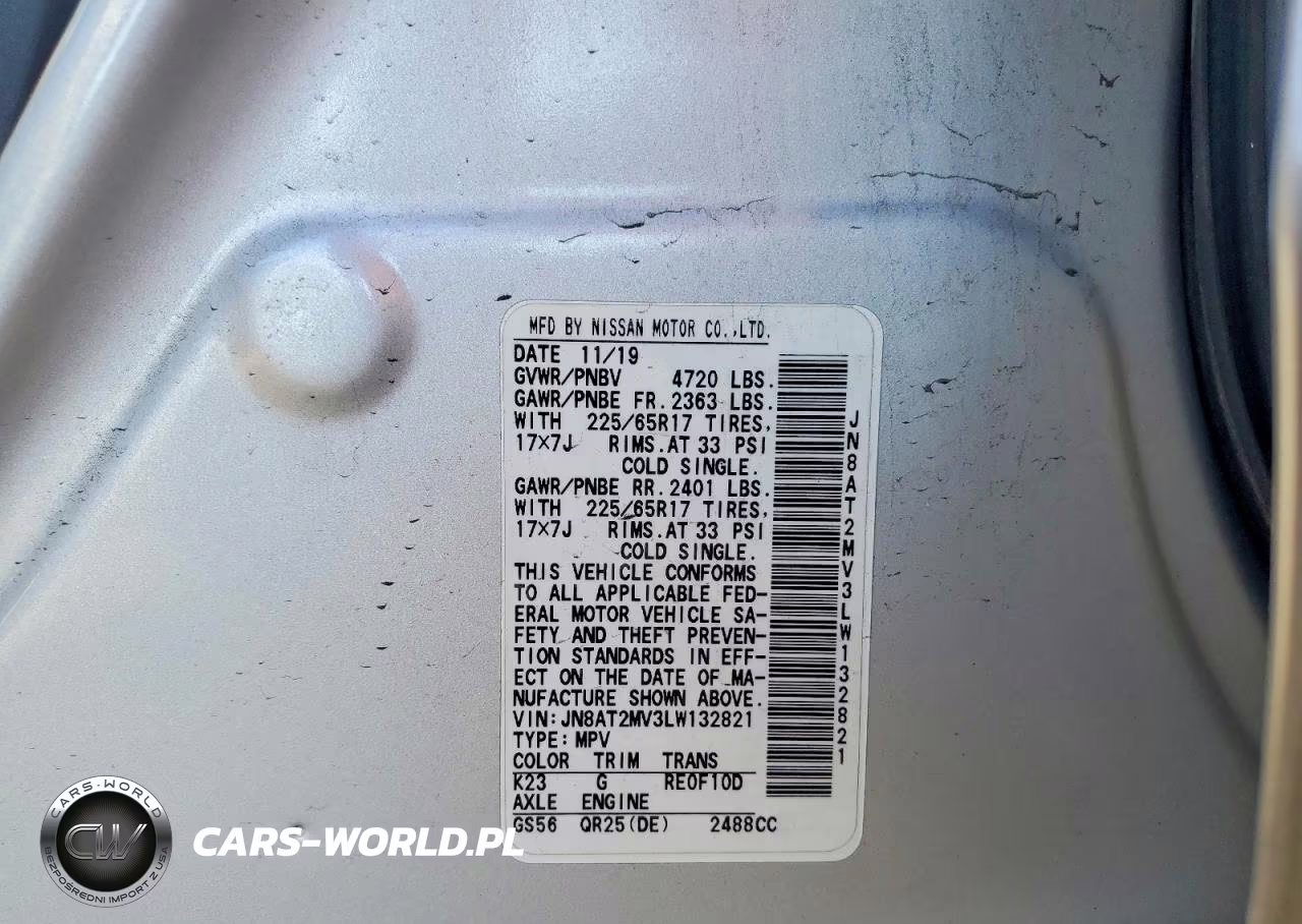 2020 Nissan Rogue S VIN:JN8AT2MV3LW132821 - 13