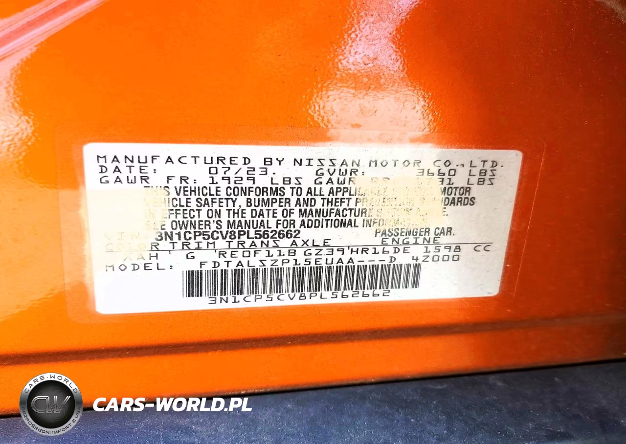 2023 Nissan Kicks Sv VIN:3N1CP5CV8PL562662 - 12