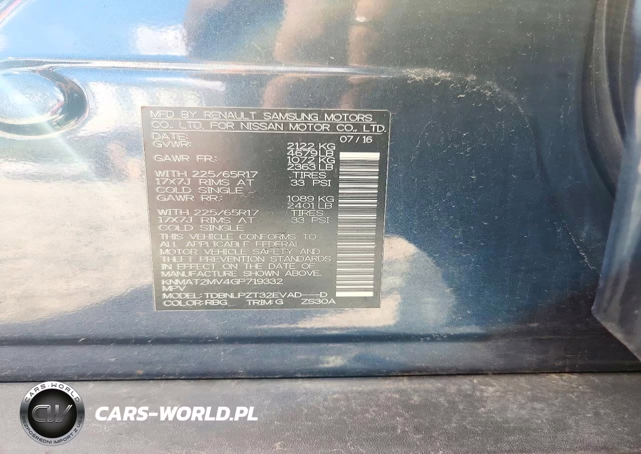 2016 Nissan Rogue S VIN:KNMAT2MV4GP719332 - 13