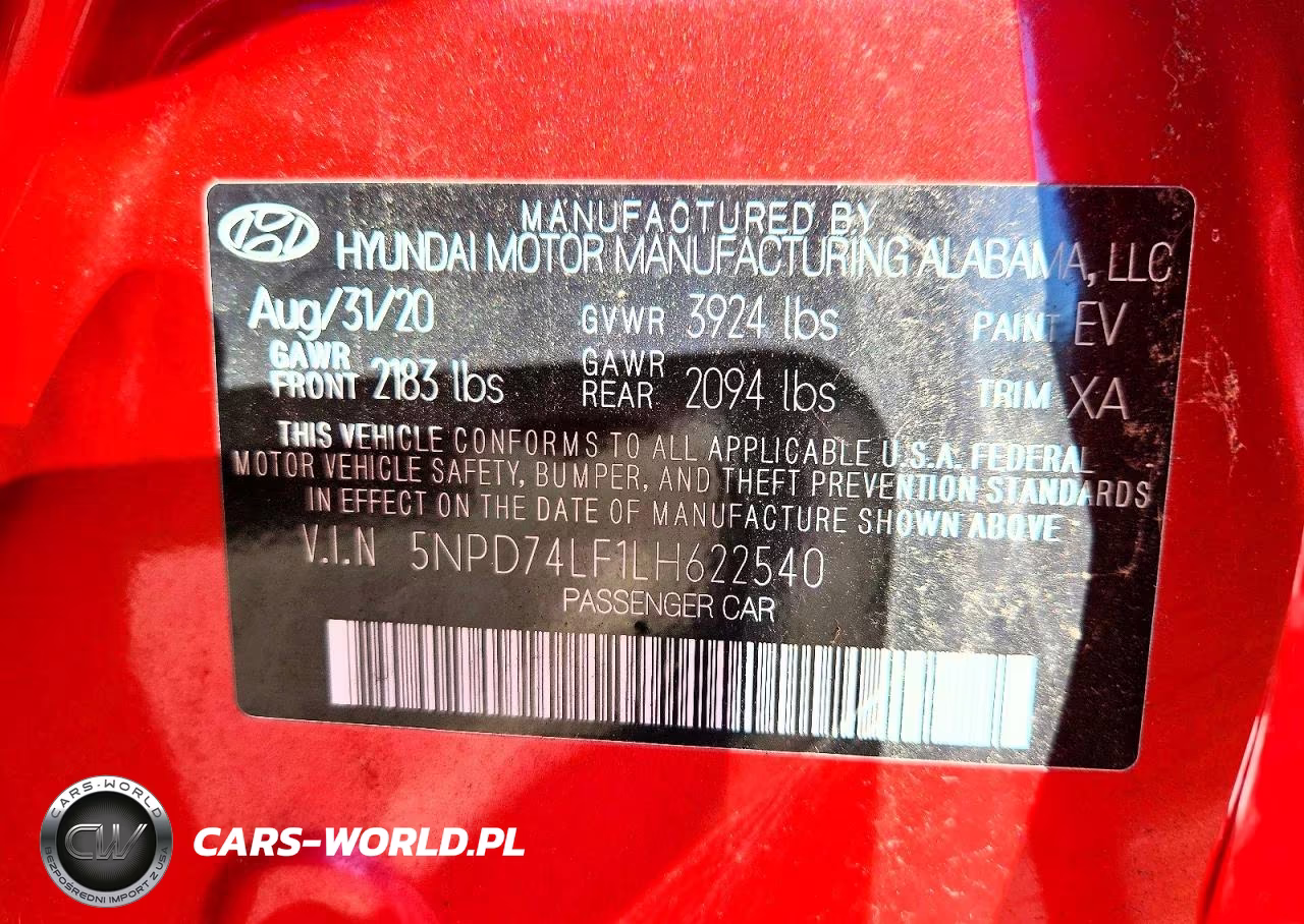 2020 Hyundai Elantra Se VIN:5NPD74LF1LH622540 - 12