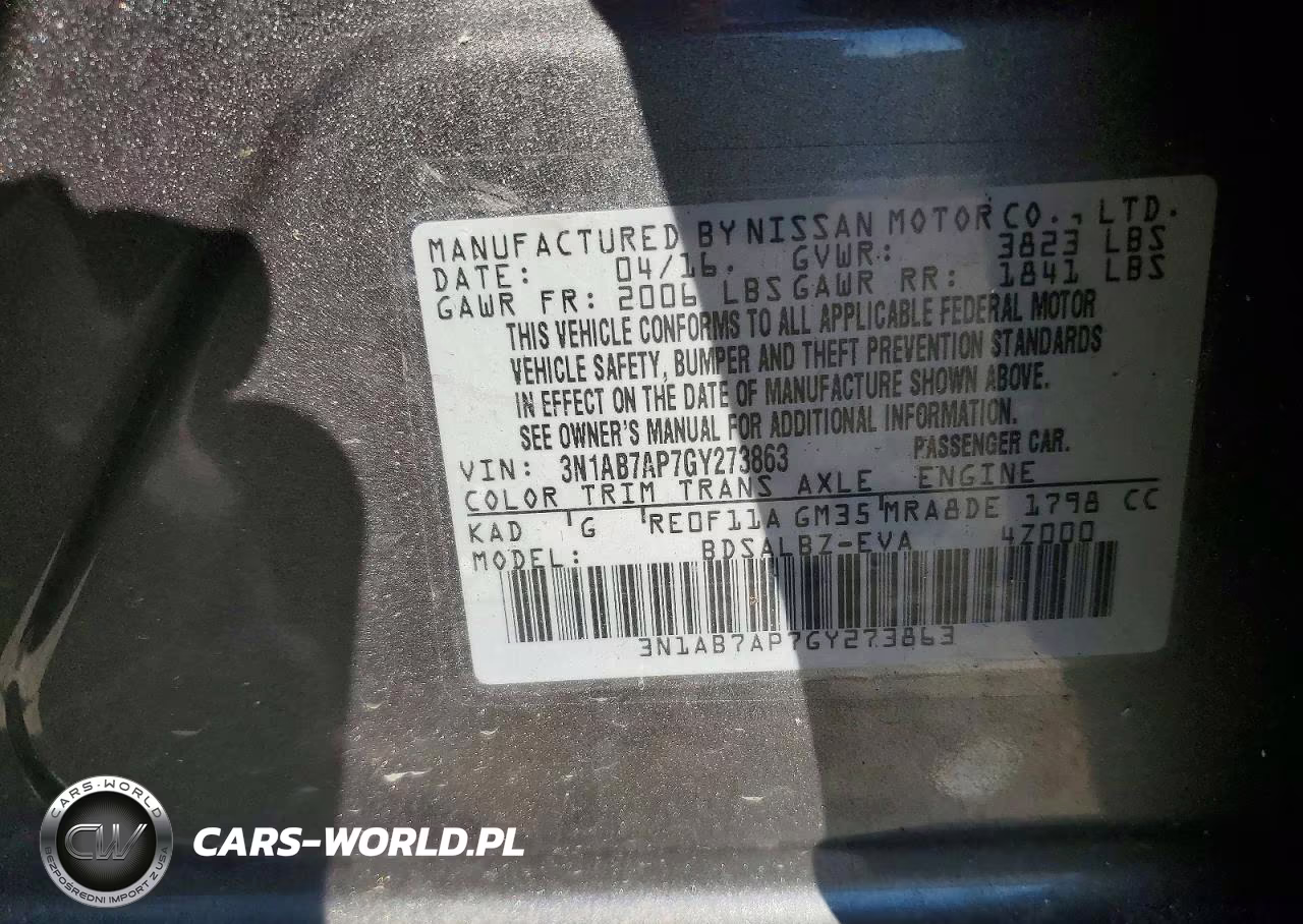 2016 Nissan Sentra S VIN:3N1AB7AP7GY273863 - 12