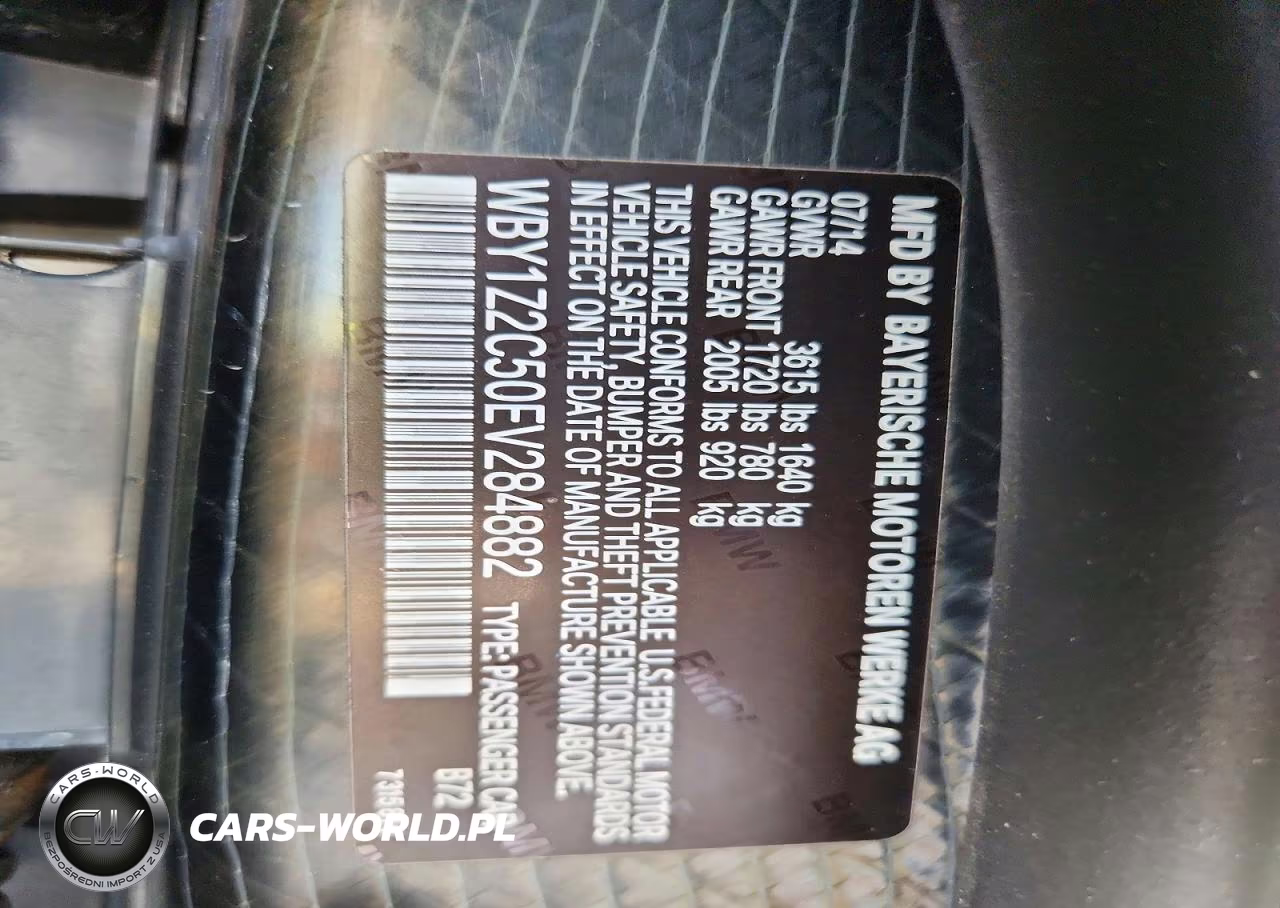 2014 BMW I3 Bev VIN:WBY1Z2C50EV284882 - 12