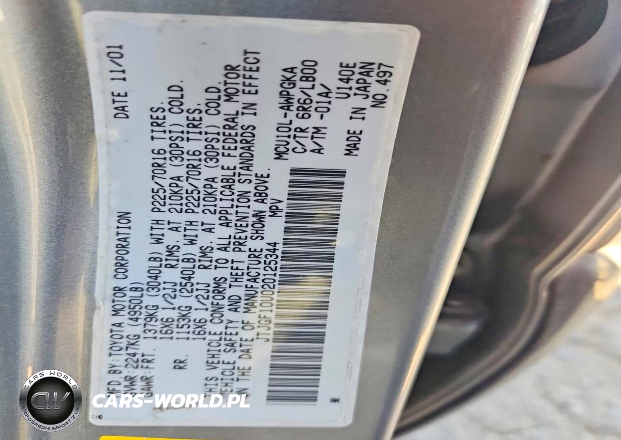 2002 Lexus Rx 300 VIN:JTJGF10U020125344 - 12