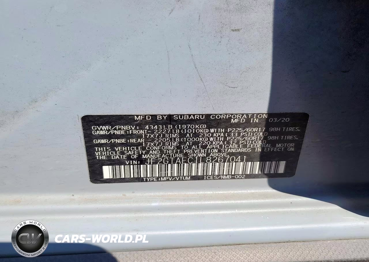 2020 Subaru Crosstrek Premium VIN:JF2GTAEC1L8267041 - 12
