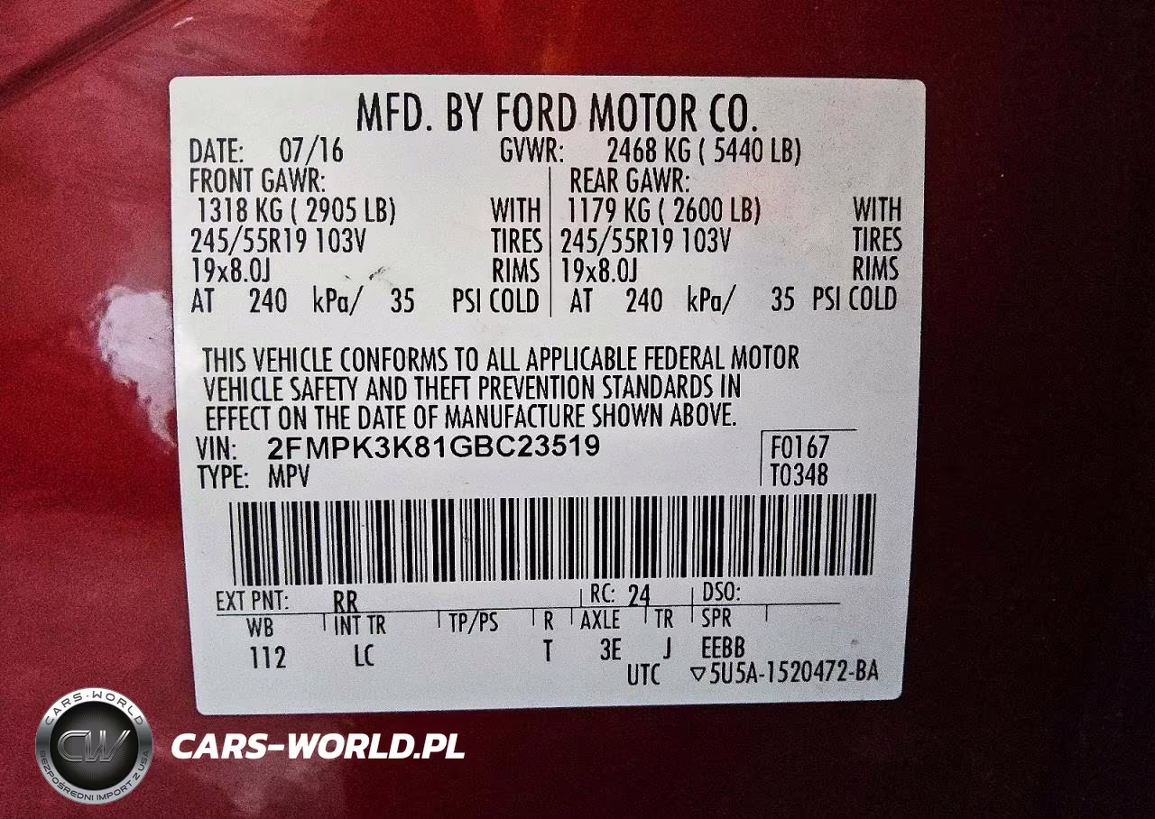 2016 Ford Edge Titanium VIN:2FMPK3K81GBC23519 - 13