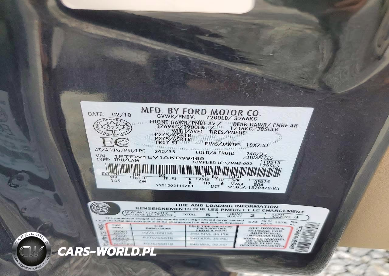 2010 Ford F150 Supercrew VIN:1FTFW1EV1AKB99469 - 12