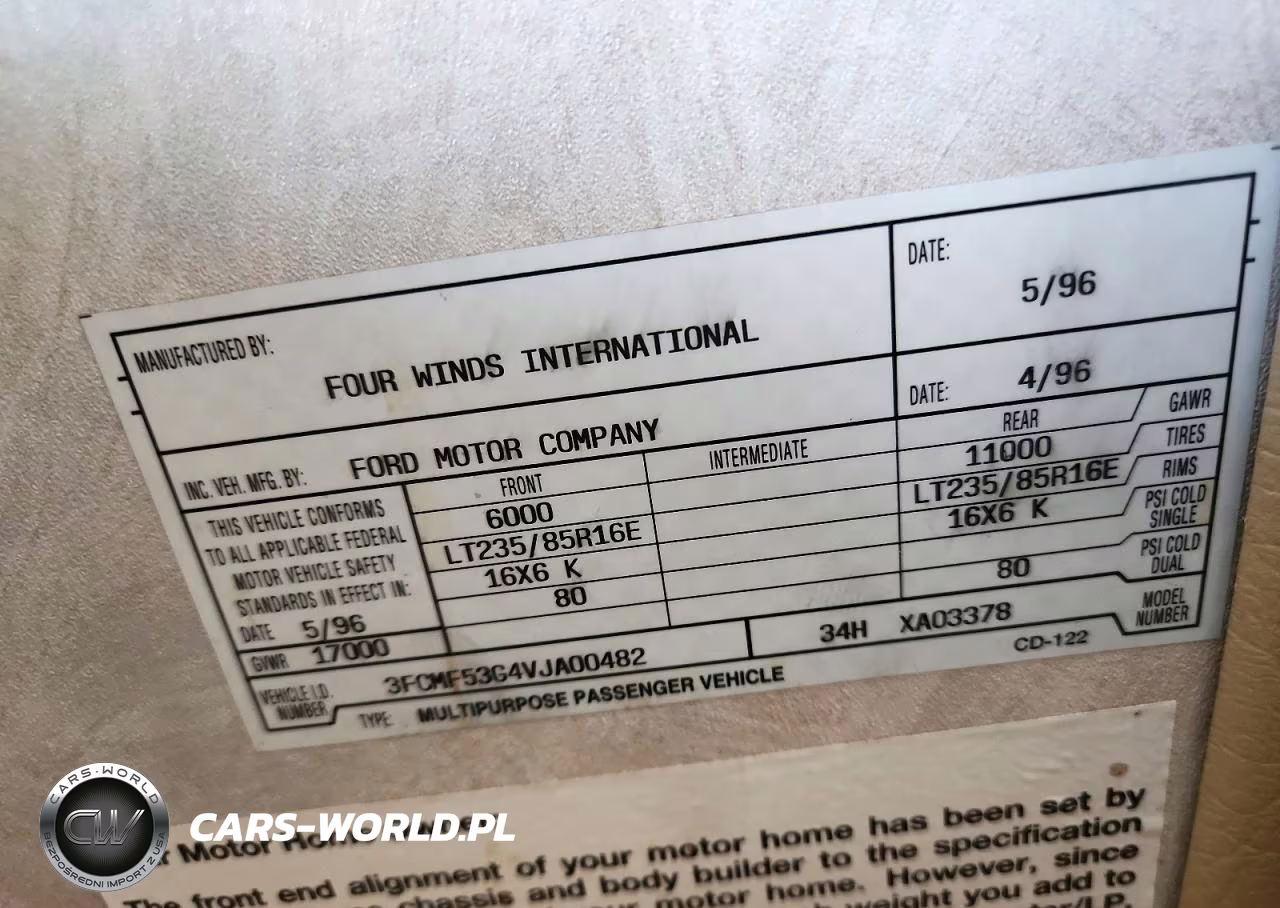 1997 Four Winds Xl Rv VIN:3FCMF53G4VJA00482 - 10