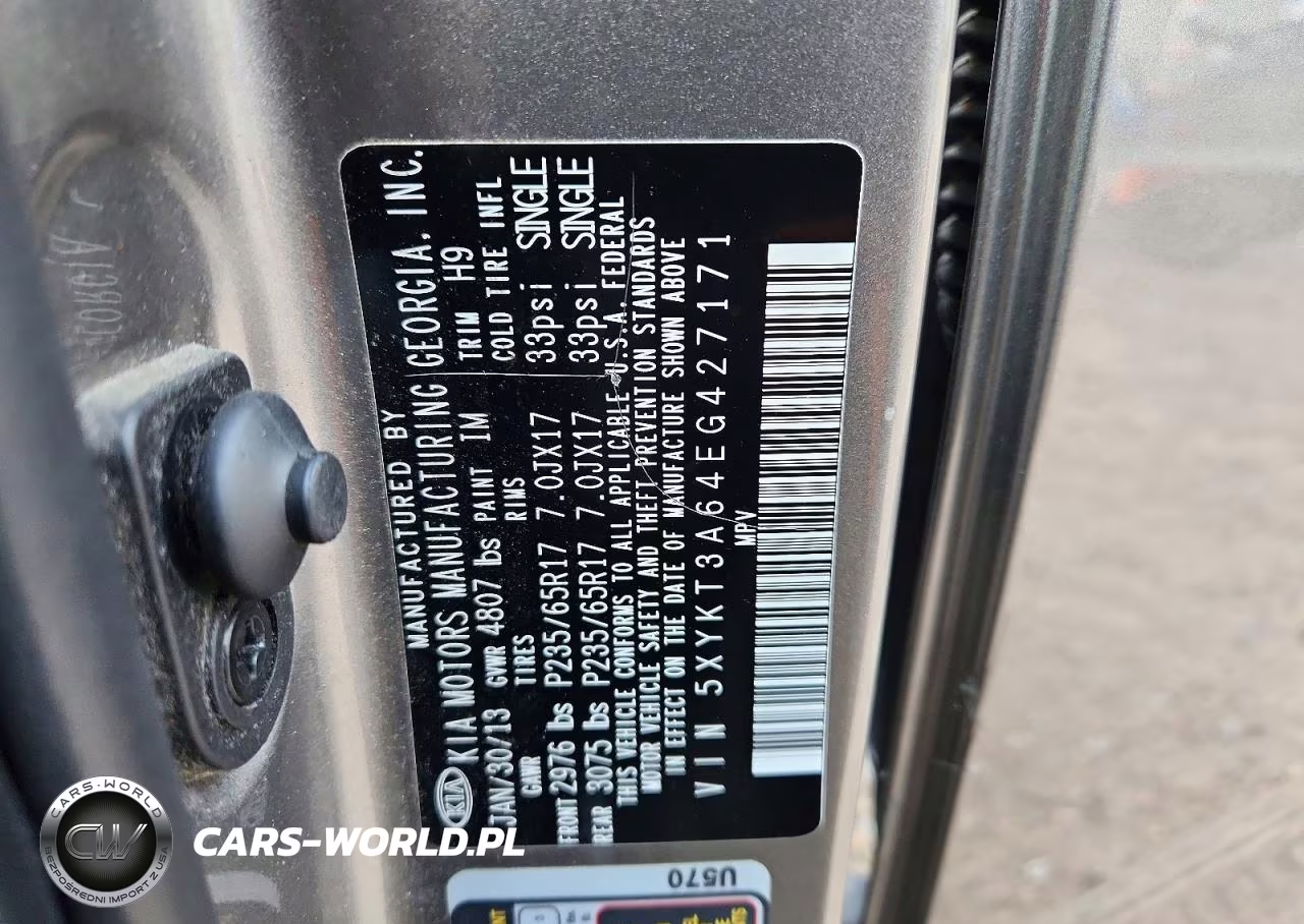 2014 Kia Sorento Lx VIN:5XYKT3A64EG427171 - 14