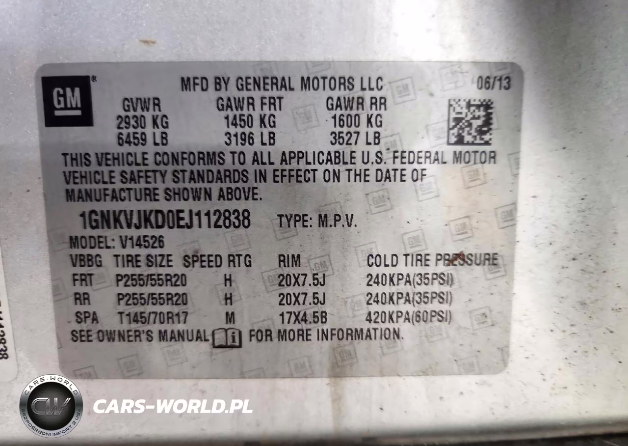 2014 Chevrolet Traverse Ltz VIN:1GNKVJKD0EJ112838 - 13