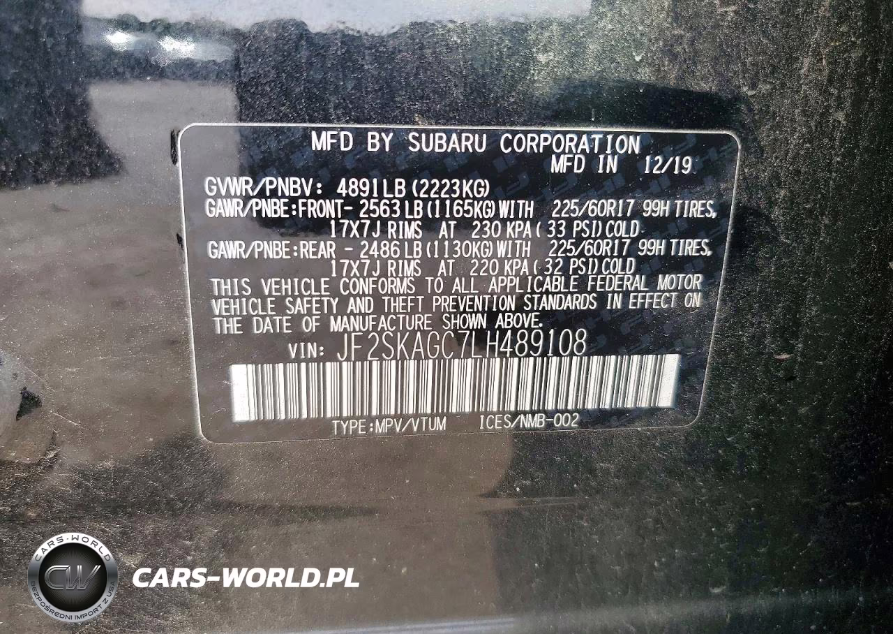 2020 Subaru Forester Premium VIN:JF2SKAGC7LH489108 - 14