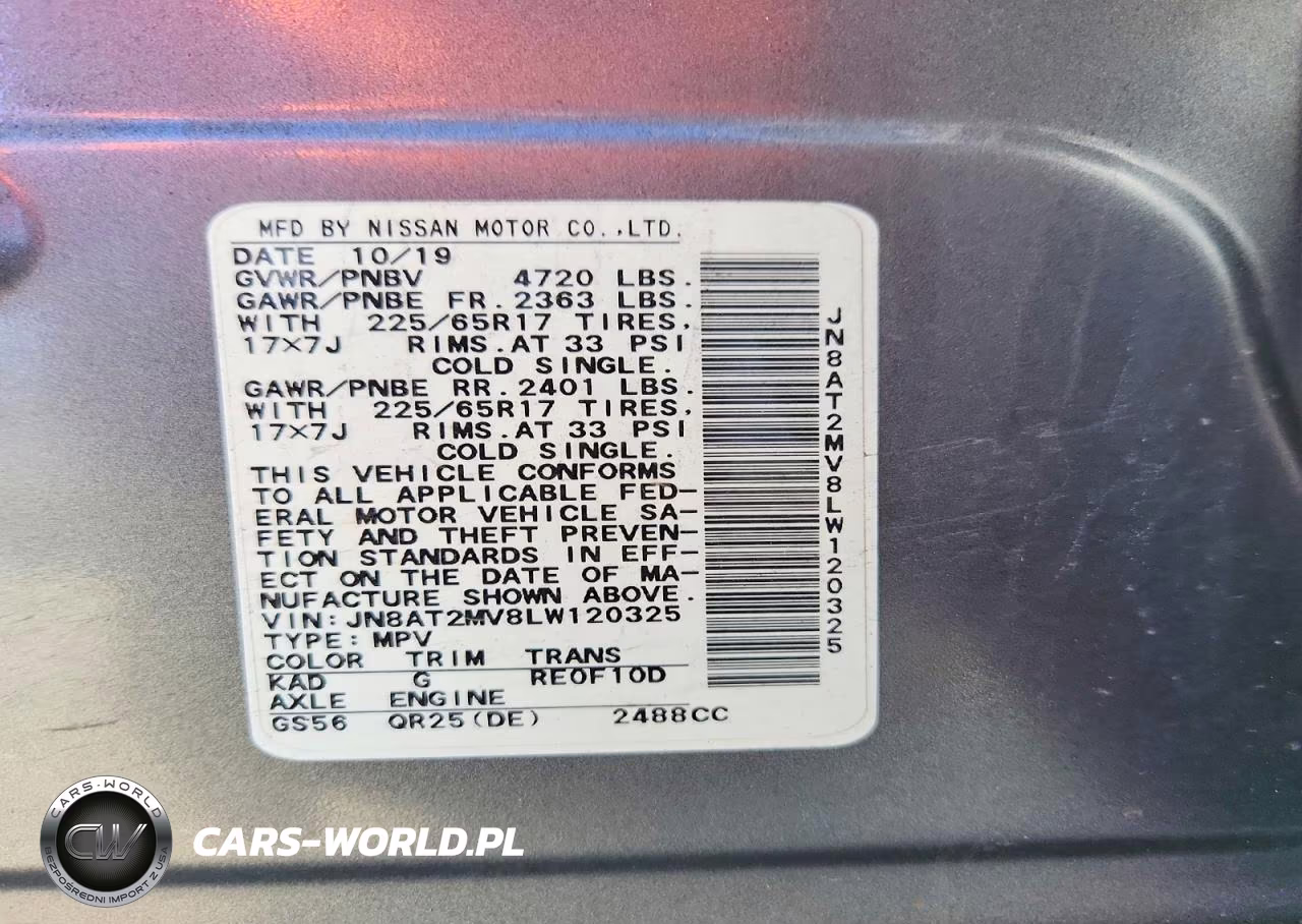 2020 Nissan Rogue Sv VIN:JN8AT2MV8LW120325 - 13