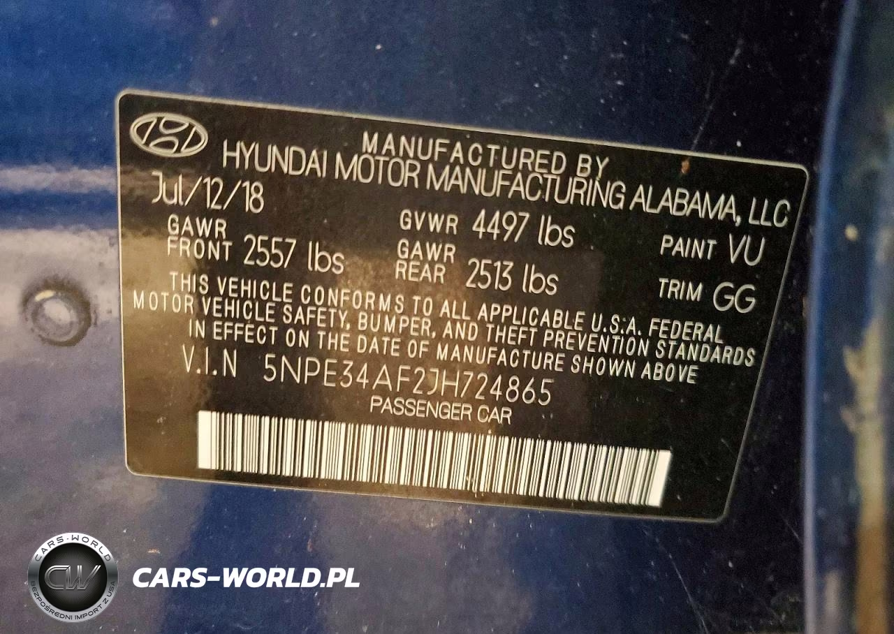 2018 Hyundai Sonata Sel+ VIN:5NPE34AF2JH724865 - 12