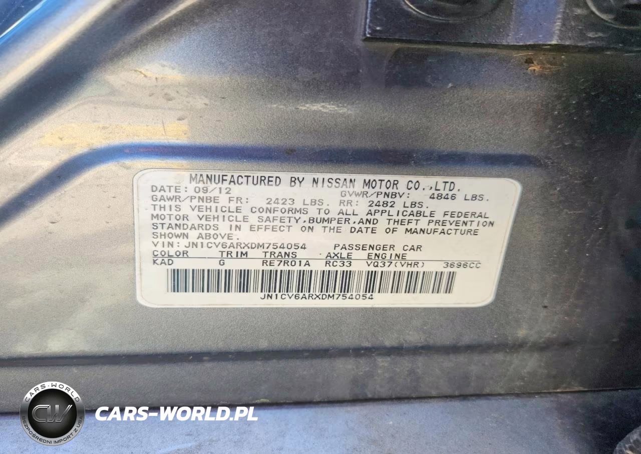 2013 Infiniti G37 Sedan X VIN:JN1CV6ARXDM754054 - 12