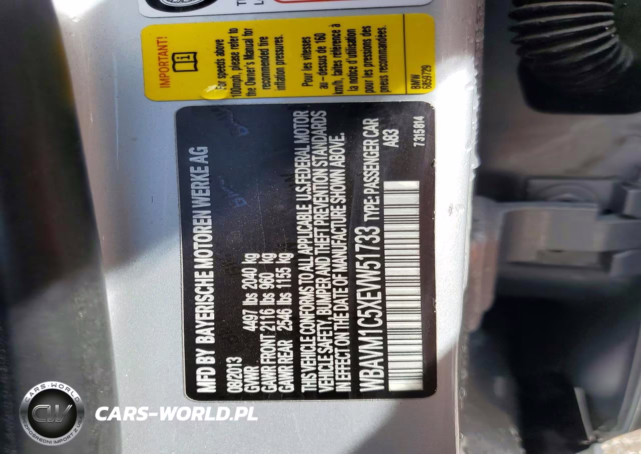 2014 BMW X1 Sdrive28I VIN:WBAVM1C5XEVW51733 - 12