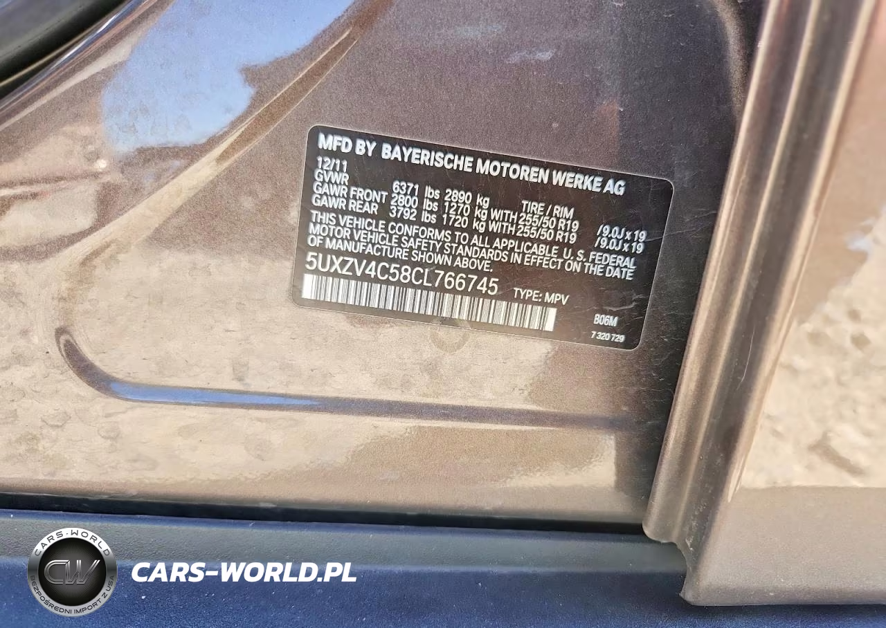 2012 BMW X5 xDrive35I VIN:5UXZV4C58CL766745 - 14