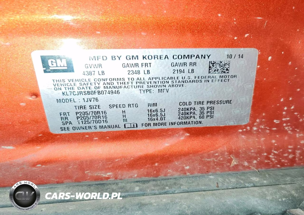 2015 Chevrolet Trax 1Lt VIN:KL7CJRSB0FB074946 - 13