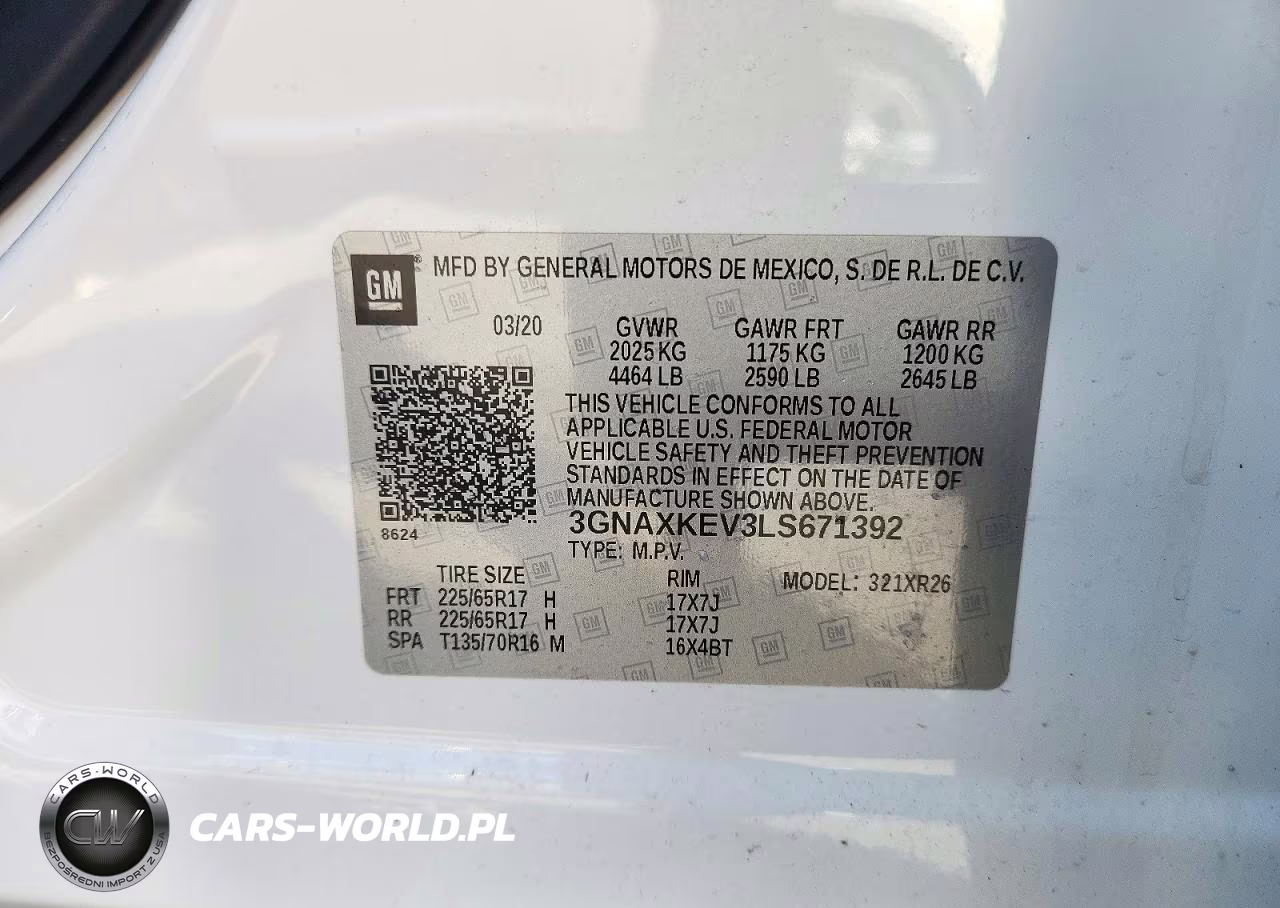 2020 Chevrolet Equinox Lt VIN:3GNAXKEV3LS671392 - 14