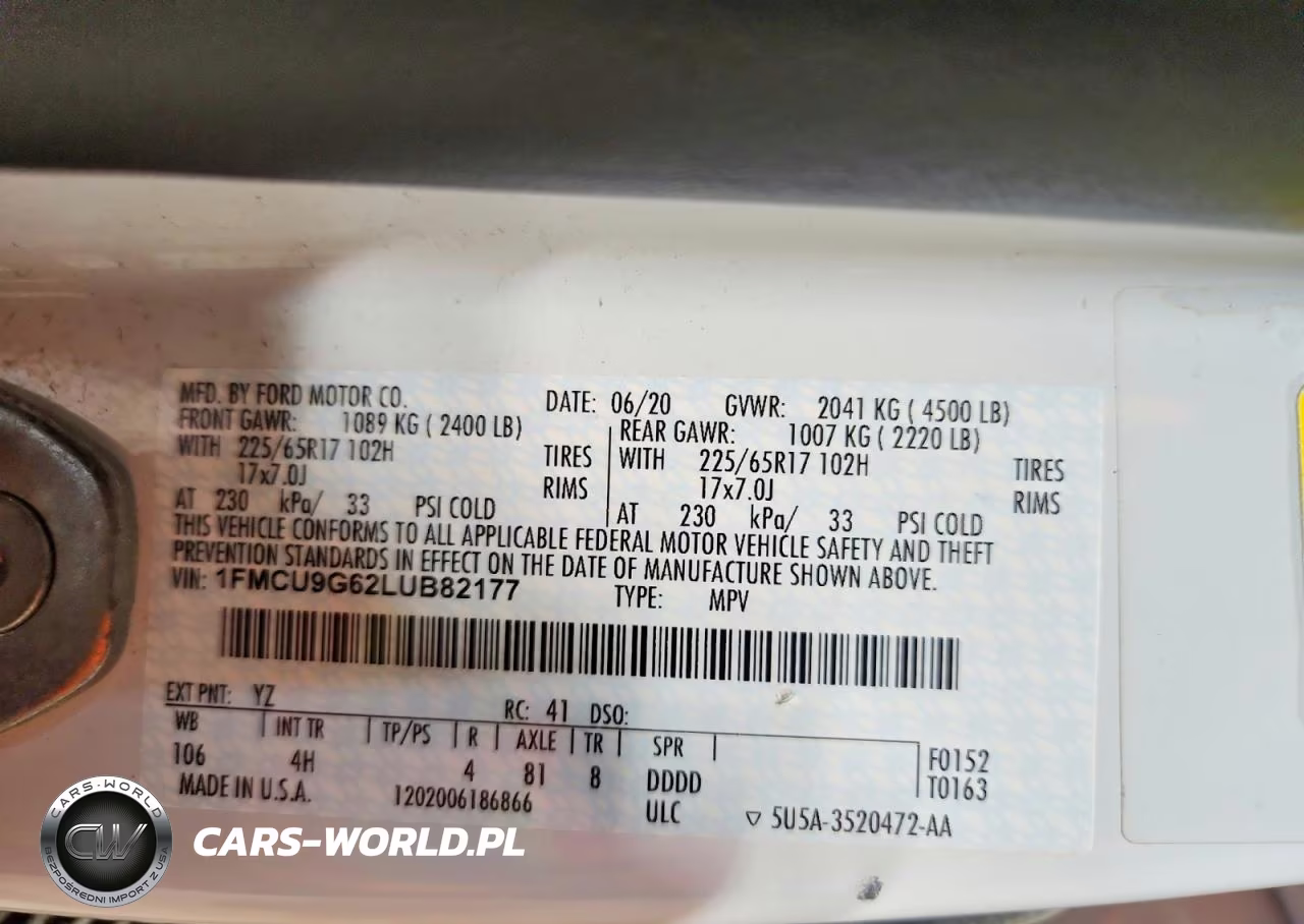 2020 Ford Escape Se VIN:1FMCU9G62LUB82177 - 13