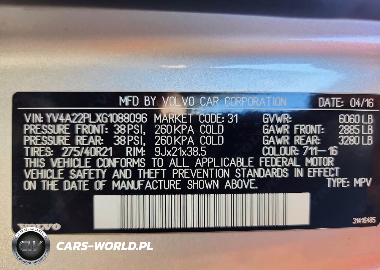 2016 Volvo Xc90 T6 VIN:YV4A22PLXG1088096 - 13