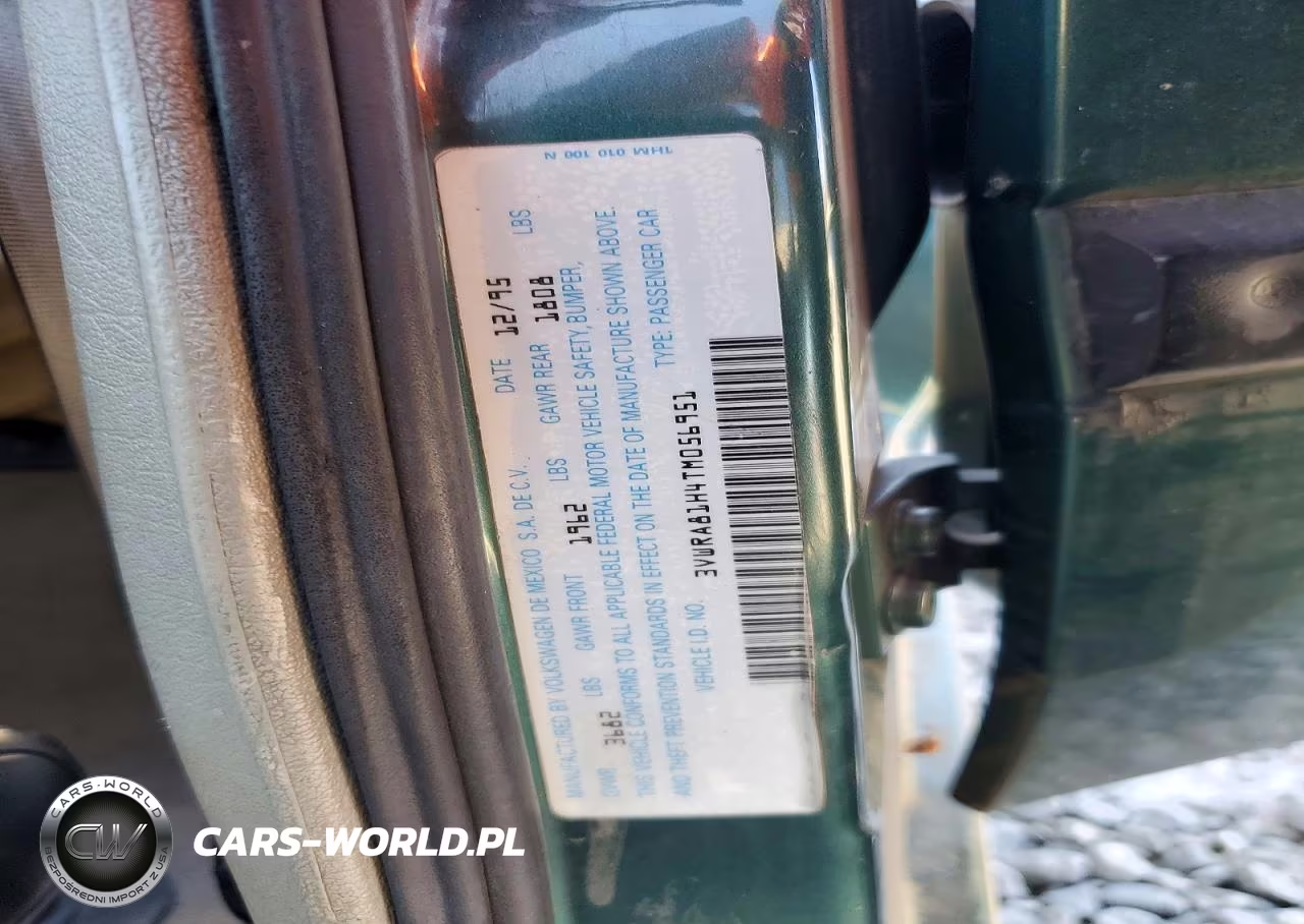 1996 Volkswagen Jetta Gl VIN:3VWRA81H4TM056951 - 12