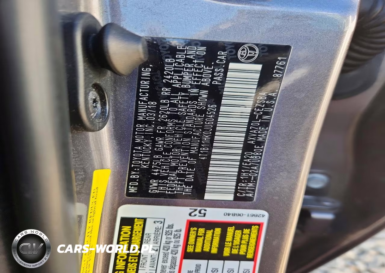 2018 Toyota Camry Se VIN:4T1B11HK0JU604526 - 12
