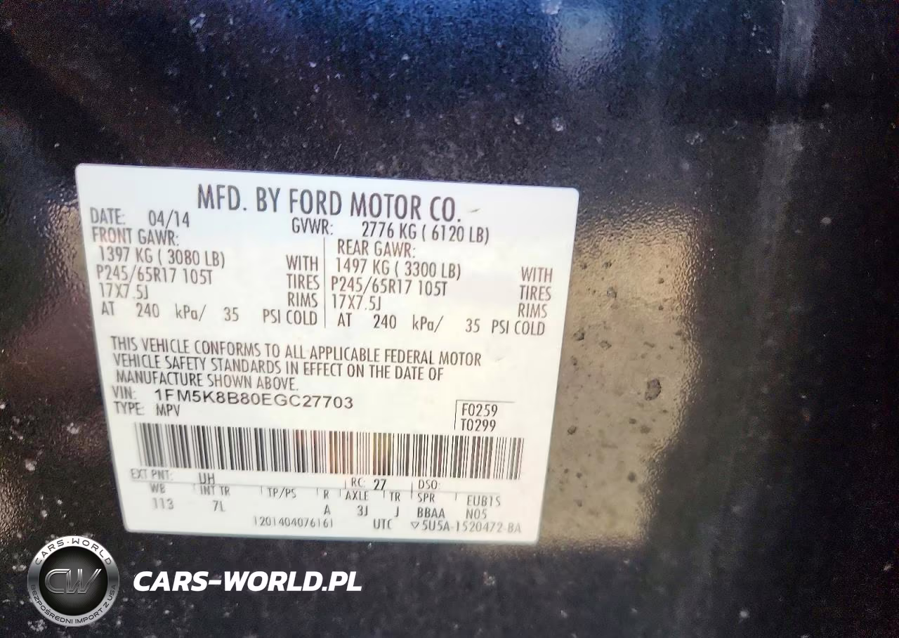2014 Ford Explorer VIN:1FM5K8B80EGC27703 - 13