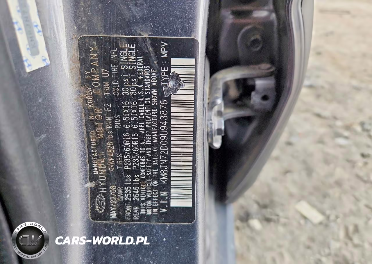 2009 Hyundai Tucson VIN:KM8JN72D09U943876 - 13