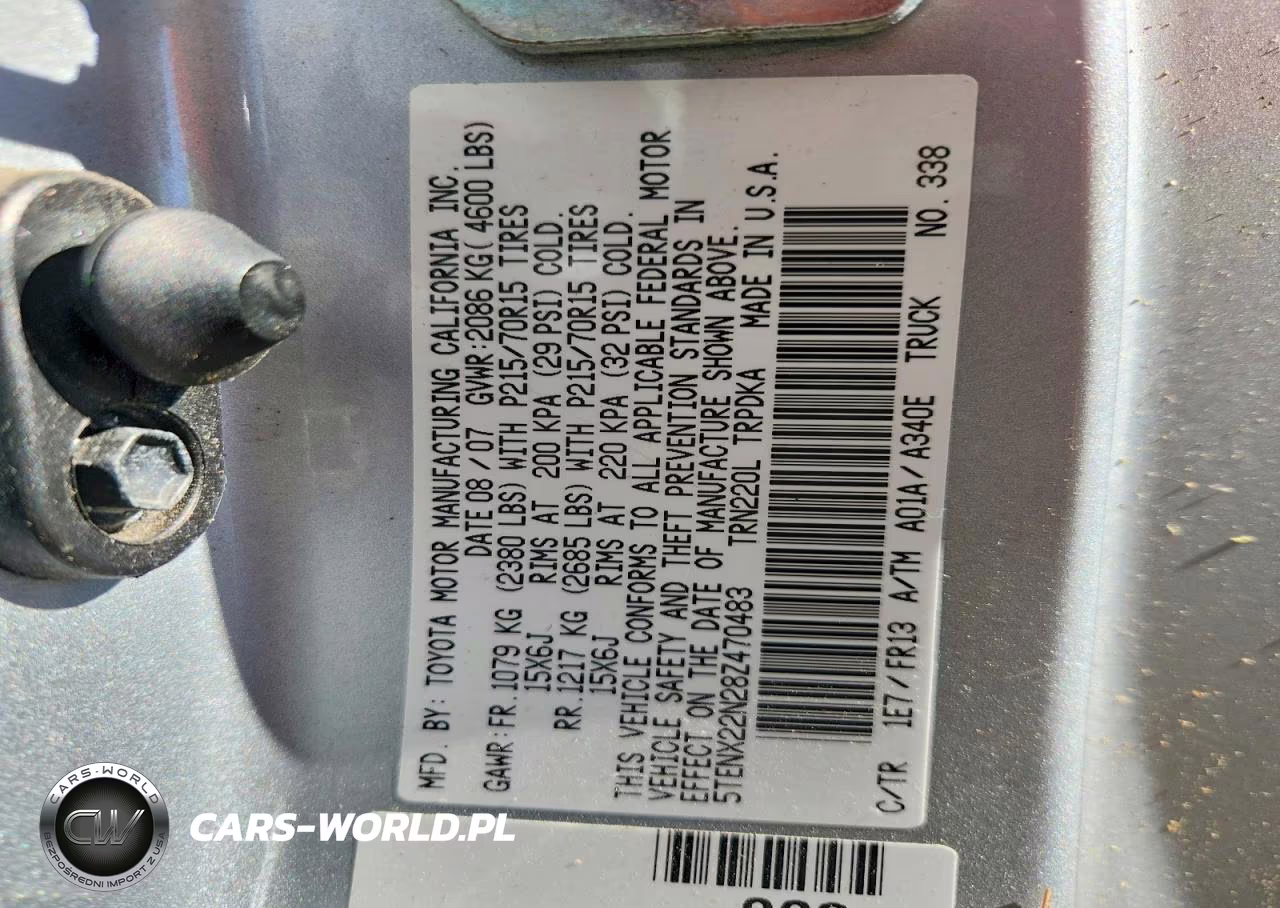 2008 Toyota Tacoma Base VIN:5TENX22N28Z470483 - 12
