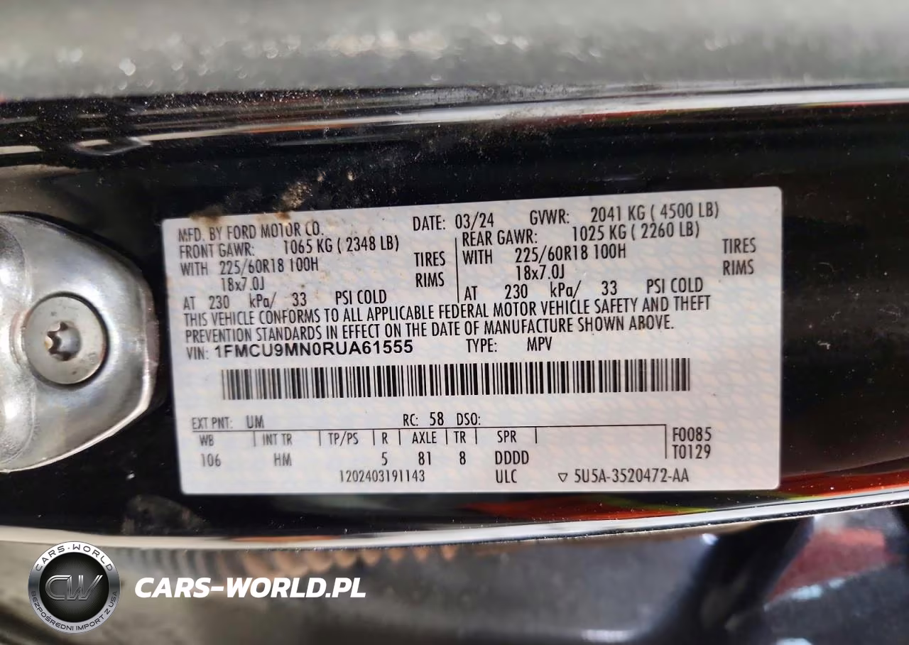 2024 Ford Escape St Line VIN:1FMCU9MN0RUA61555 - 14