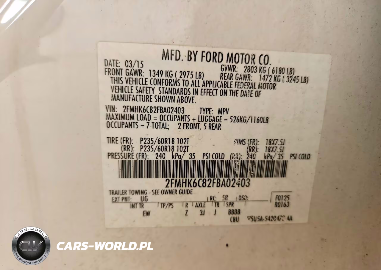 2015 Ford Flex Sel VIN:2FMHK6C82FBA02403 - 13