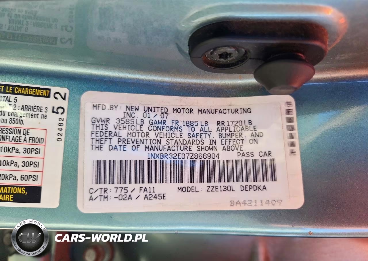 2007 Toyota Corolla Ce VIN:1NXBR32E07Z866904 - 13