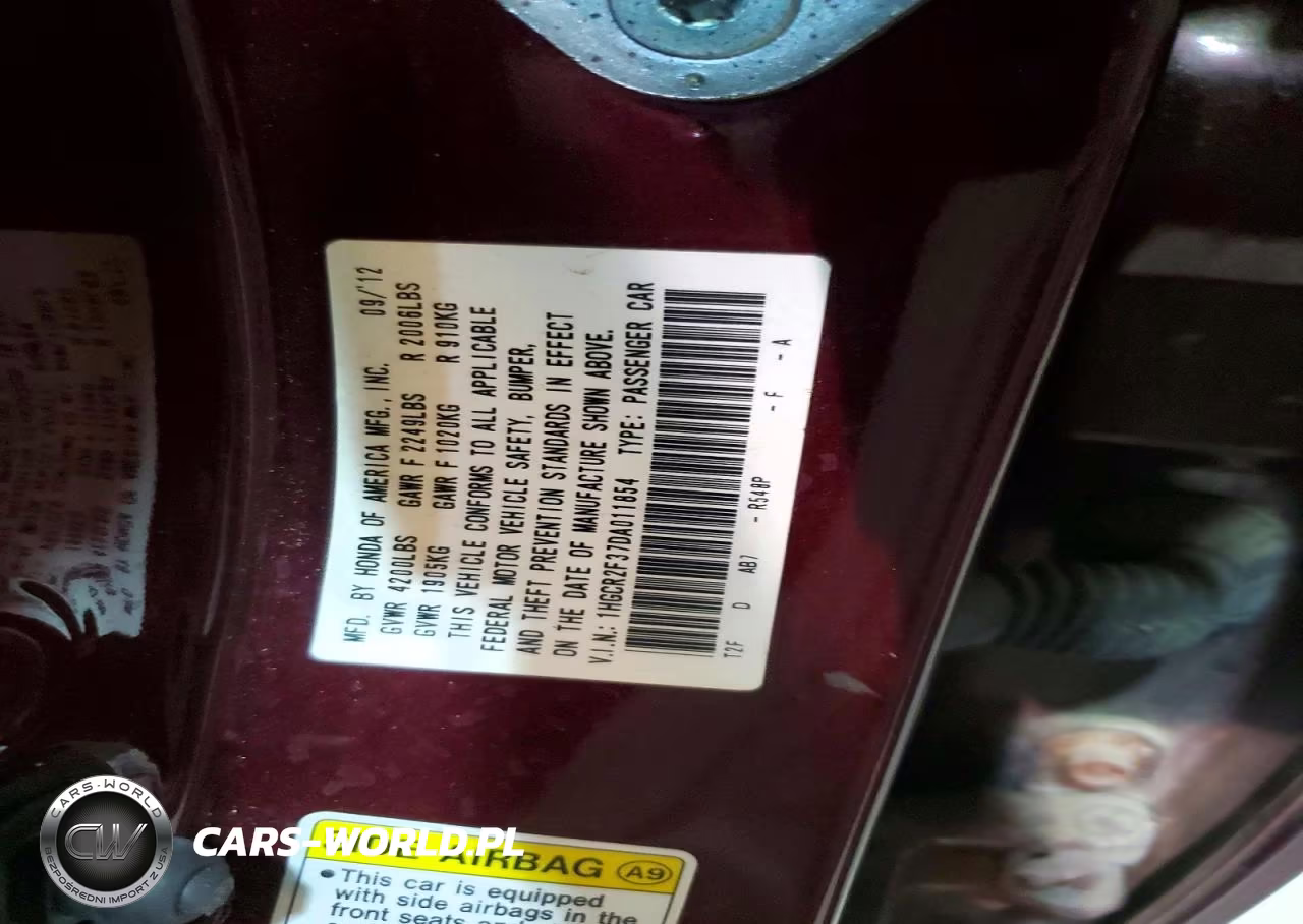 2013 Honda Accord Lx VIN:1HGCR2F37DA011854 - 12