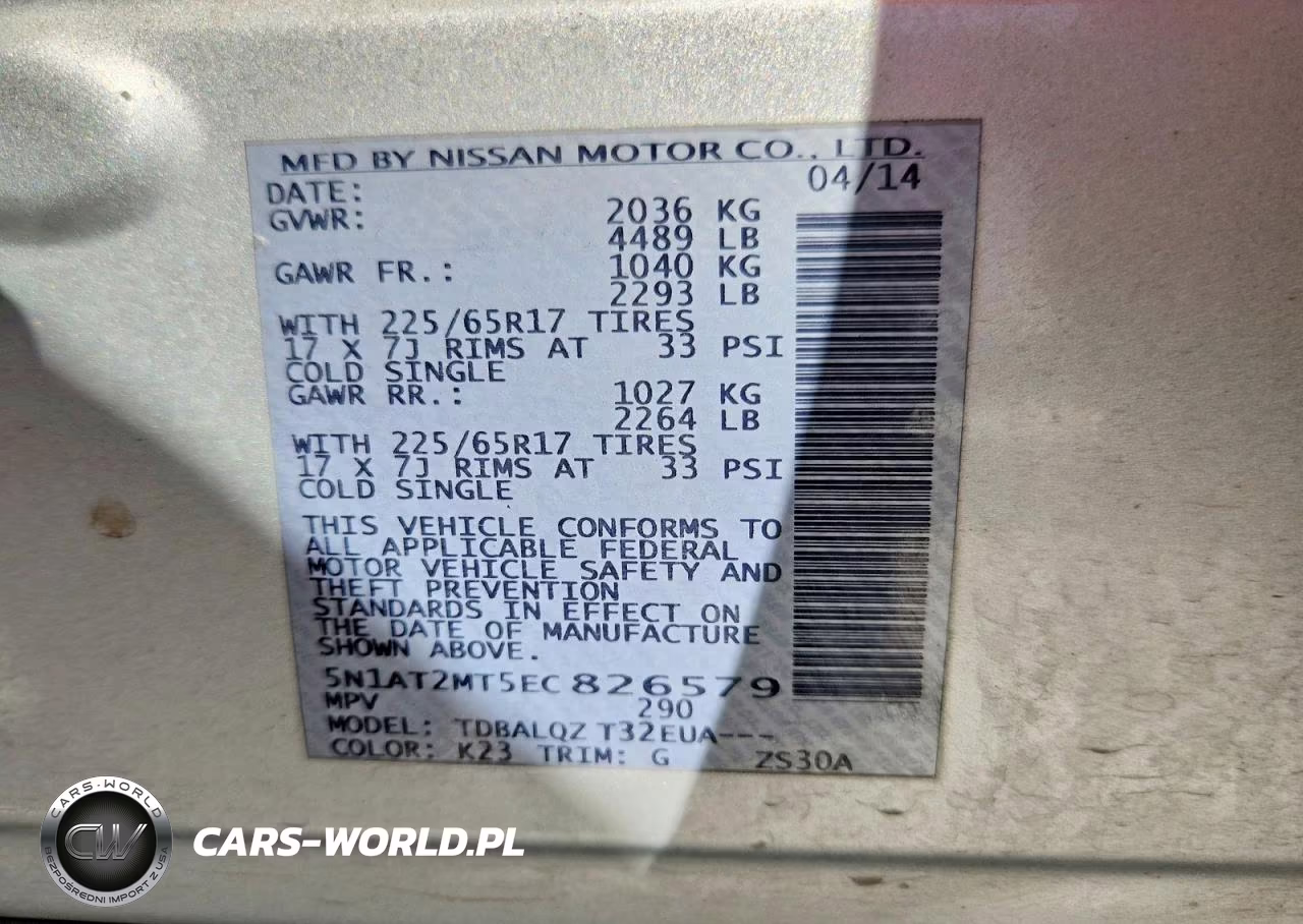 2014 Nissan Rogue Sv VIN:5N1AT2MT5EC826579 - 13