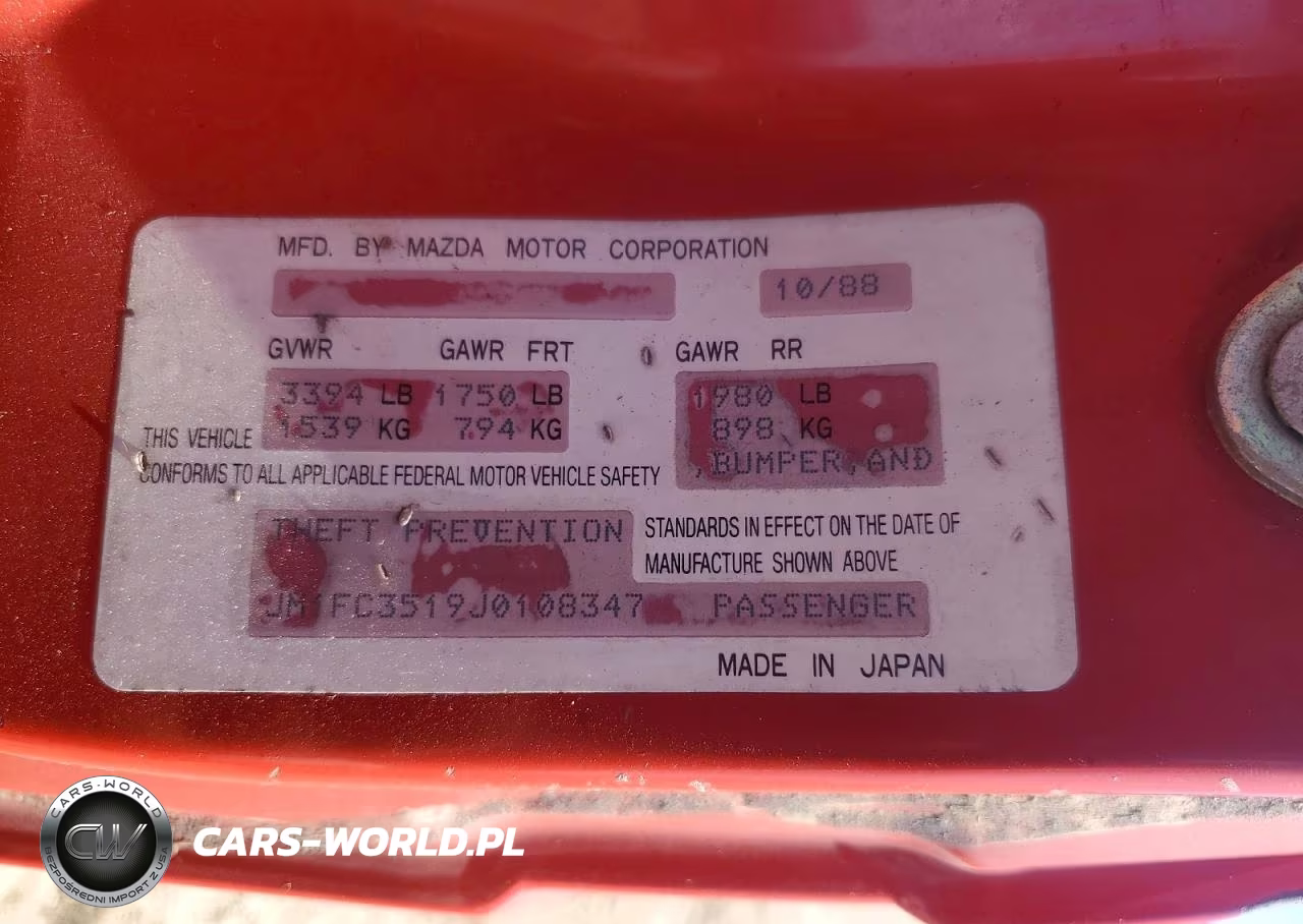 1988 Mazda Rx7 VIN:JM1FC3519J0108347 - 12