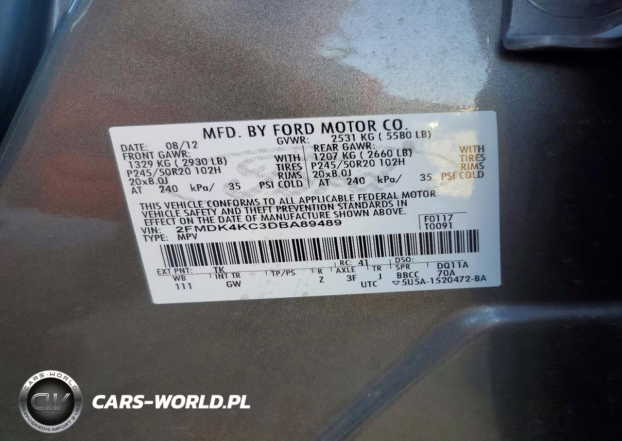 2013 Ford Edge Limited VIN:2FMDK4KC3DBA89489 - 12