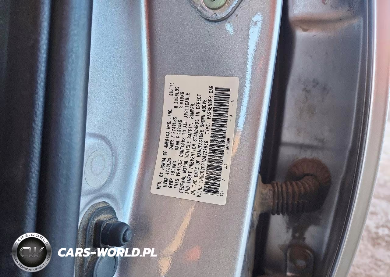 2013 Honda Accord Lx VIN:1HGCR2F31DA229966 - 13
