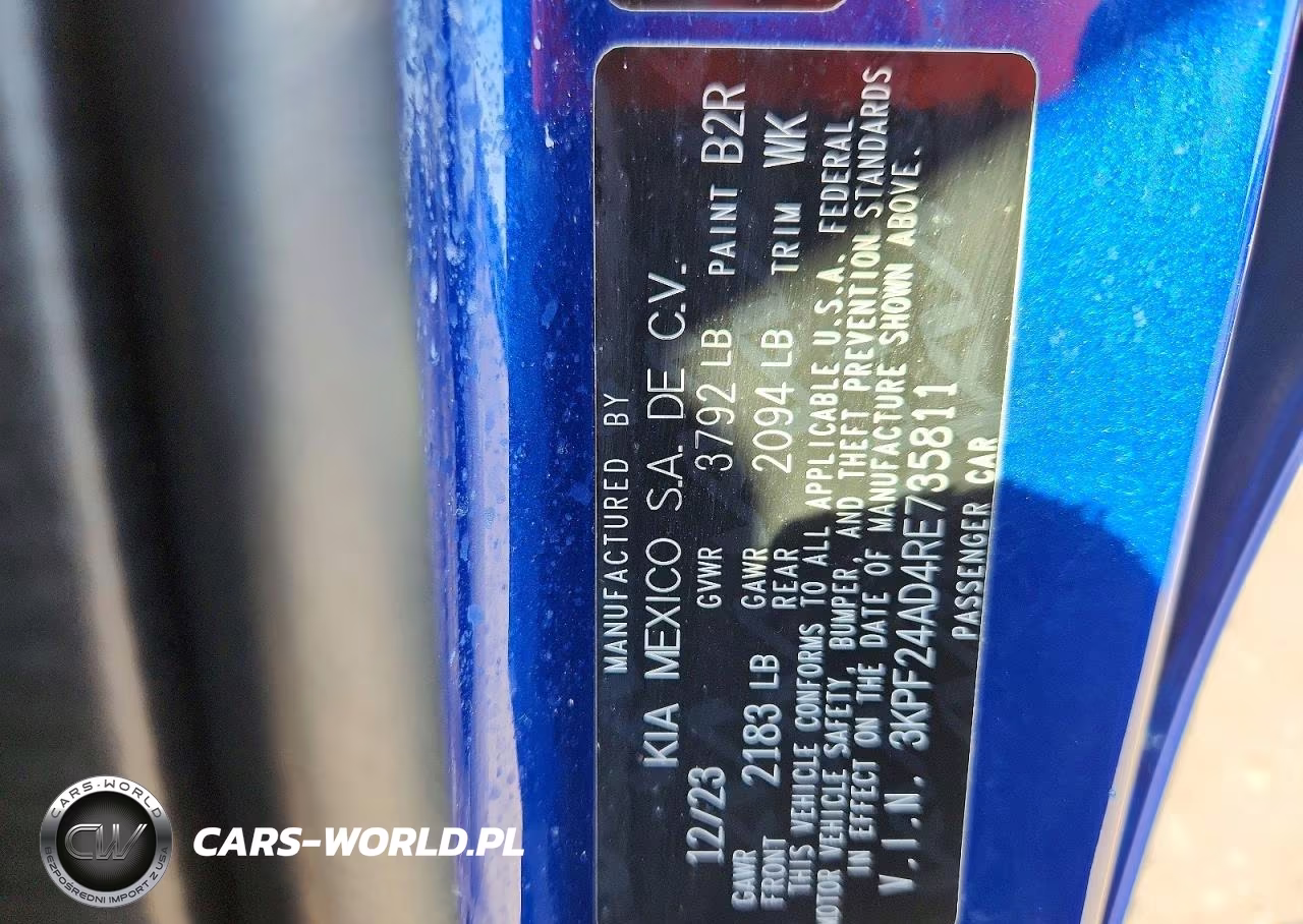 2024 Kia Forte Lxs VIN:3KPF24AD4RE735811 - 12