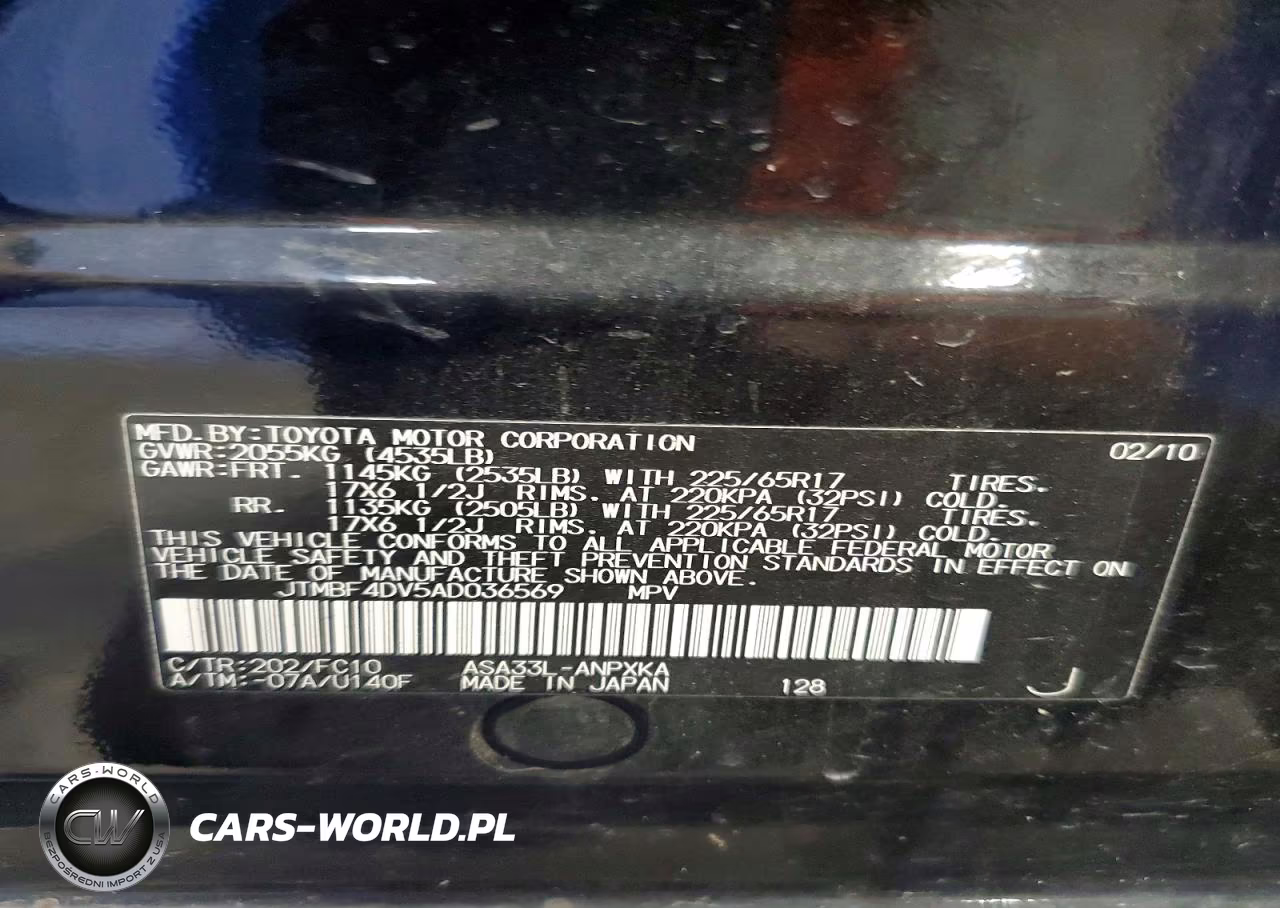 2010 Toyota Rav4 Base VIN:JTMBF4DV5AD036569 - 13