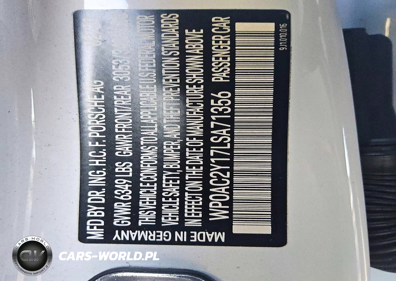 2020 Porsche Taycan Turbo VIN:WP0AC2Y17LSA71356 - 13