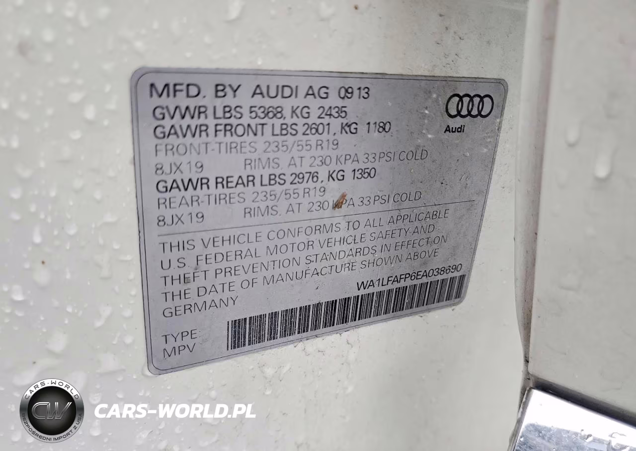 2014 Audi Q5 Premium Plus VIN:WA1LFAFP6EA038690 - 13