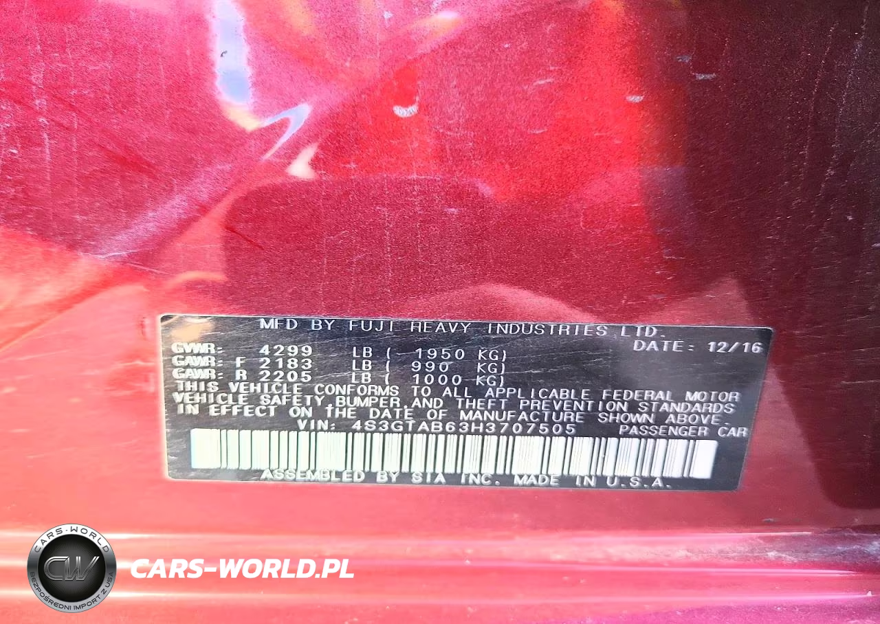 2017 Subaru Impreza Premium VIN:4S3GTAB63H3707505 - 12