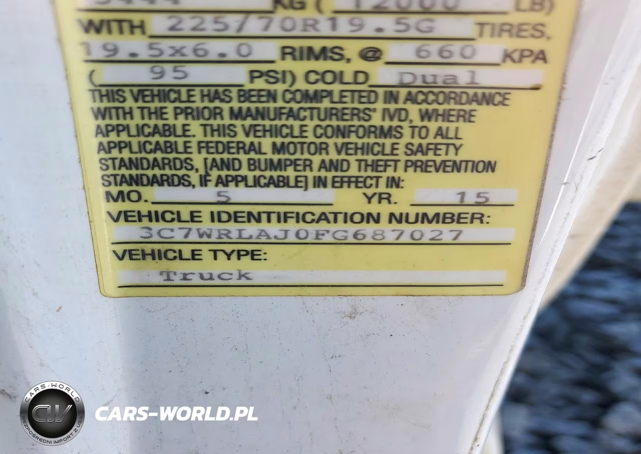 2015 Ram 4500 VIN:3C7WRLAJ0FG687027 - 12